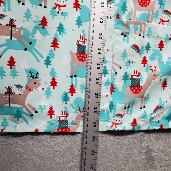 Divine Curves V-neck Top Reindeers and Owls Holiday Mint Green 2 Pckts Wmn Sz 3x - Picture 11 of 11